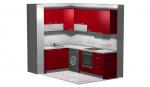 Кухня червен МДФ гланц
