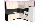 Ъглова кухня с врати мдф гланц.