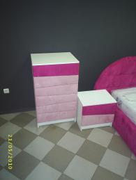 Скрин и нощно шкафче с тапицерия Скрин и нощно шкафче с тапицерия