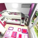 Детска стая в бяло и розово Детска стая в бяло и розово