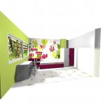 Модерна детска стая за момиче в бяло и розово ПДЧ Модерна детска стая за момиче в бяло и розово ПДЧ