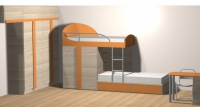 Поръчкова юношеска стая на две нива в оранж и дървесно Ст. Загора Поръчкова юношеска стая на две нива в оранж и дървесно Ст. Загора