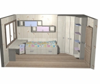 Детска стая с ъглов гардероб ПДЧ гр София Детска стая с ъглов гардероб ПДЧ гр София