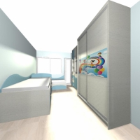 Авангардна детска стая за момче в невесно синьо ПДЧ София Авангардна детска стая за момче в невесно синьо ПДЧ София